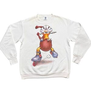 90s Vintage Duck Head Sweatshirt Crewneck Huge Graphic Skater M Medium